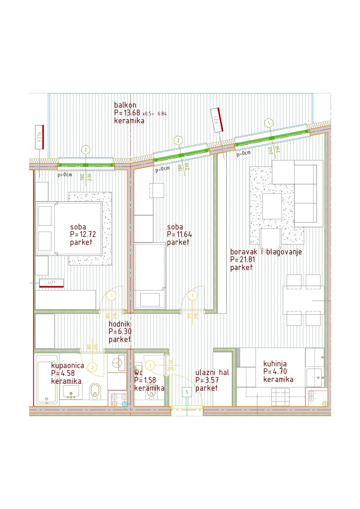 istra, poreč, dvosoban stan na 1. katu moderne novogradnje 83 m² - slika 16