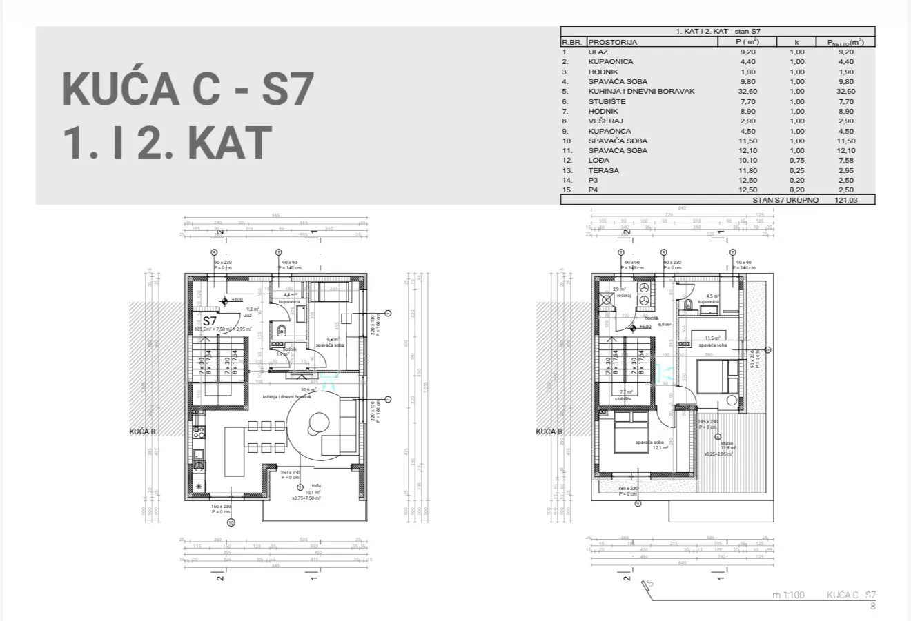 samobor luksuzan dvoetažni trosoban stan 122,28 m² s lođom, terasom i saunom - slika 11