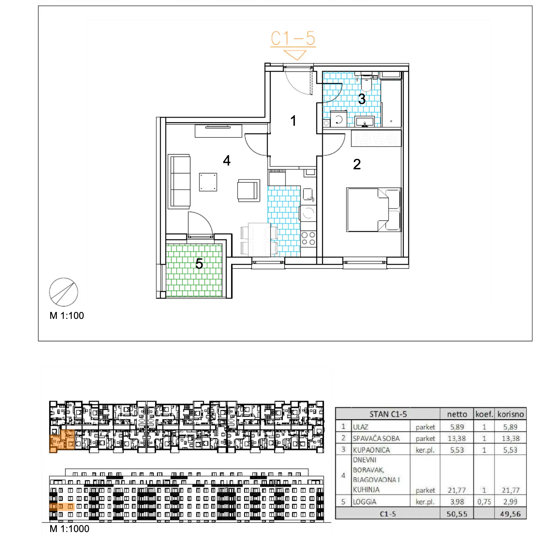 velika gorica, moderan dvosoban stan u novogradnji, 50 m² - slika 6