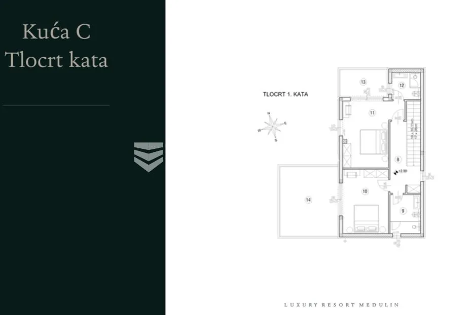 istra, medulin. luxury resort samostojeća kuća s bazenom 149 m2 - slika 6