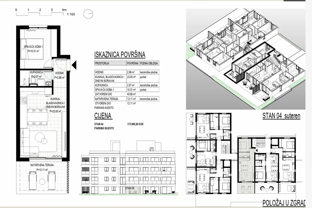 trogir, okrug gornji – apartman s4 u izgradnji neto korisne površine 46,70 m2 - slika 15