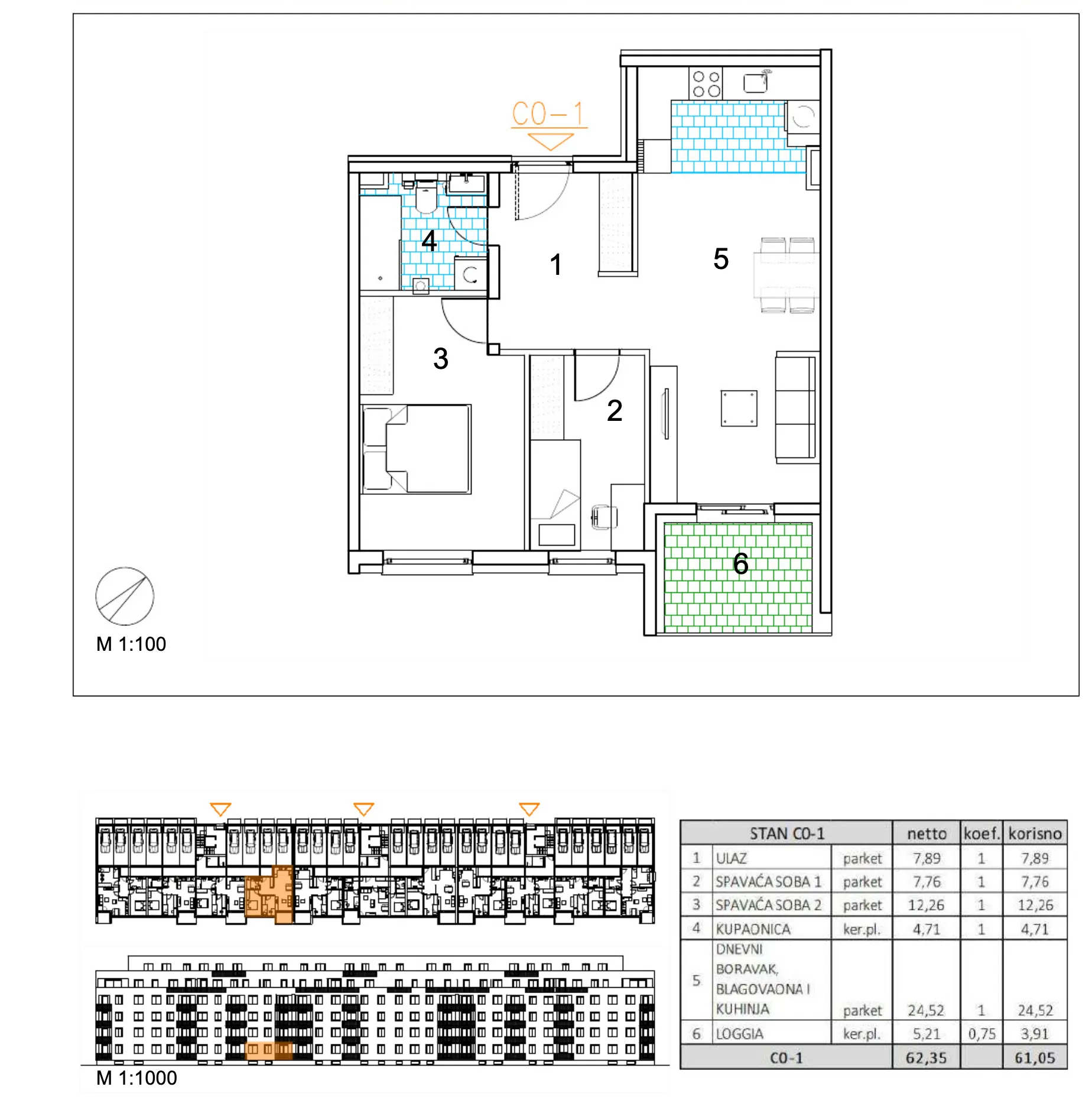 velika gorica, moderan trosoban stan u novogradnji, 61 m² - slika 6