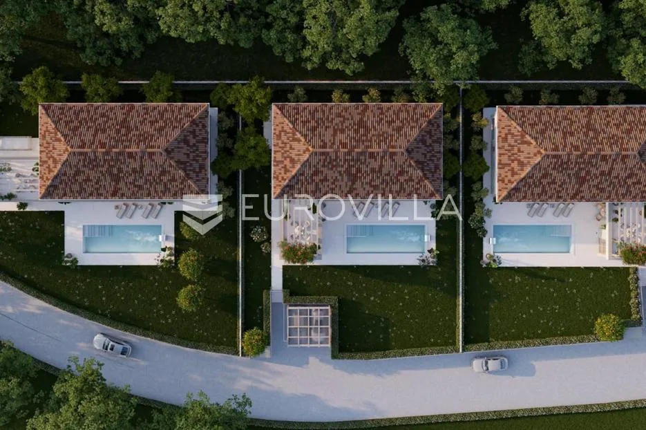 istra, kaštelir, građevinsko zemljište s projektom i pogledom na more - slika 4