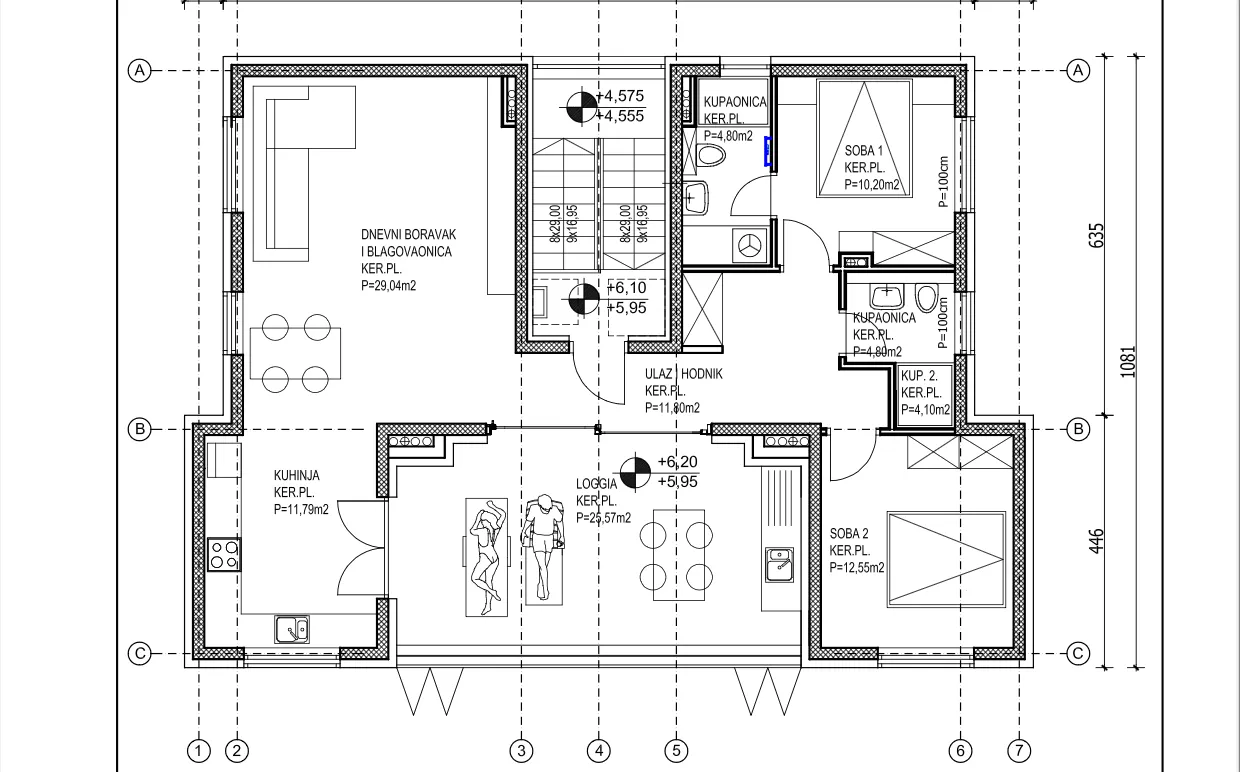 primošten, penthouse s pogledom na more, 107,16 m² - slika 7