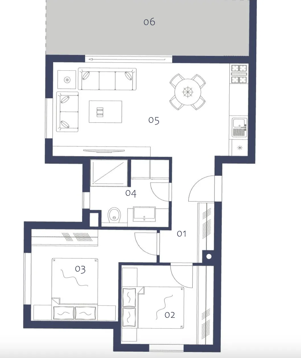 istra, premantura, luksuzni i komforni trosobni stan 2. kat, 67 m², 500 od mora - slika 14