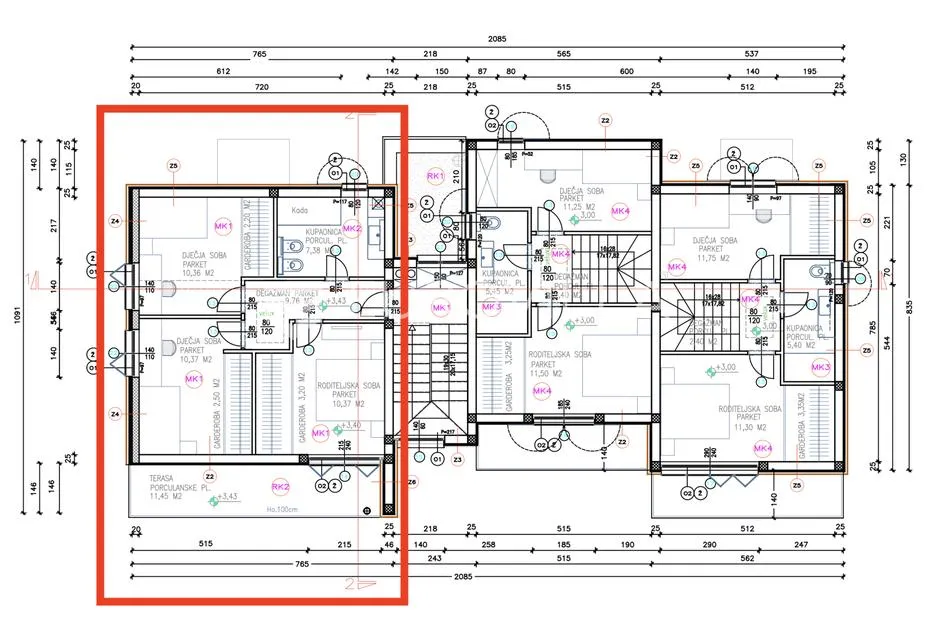 vodice, moderna trojna kuća, 163,38 m² - slika 5