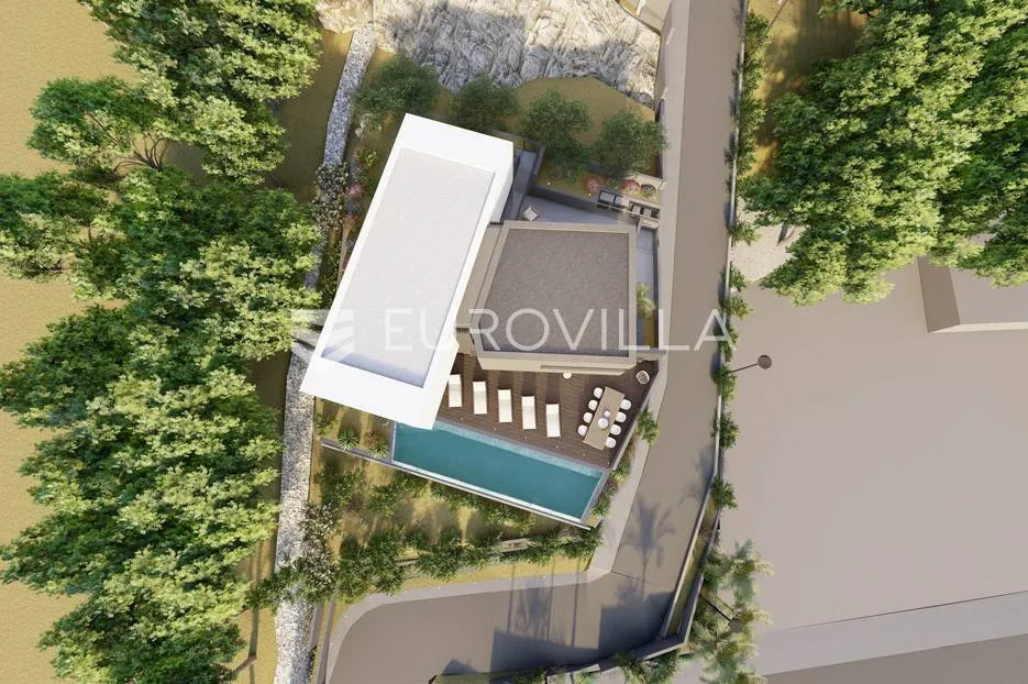 trogir okolica, moderna vila s bazenom i panoramskim pogledom - slika 9
