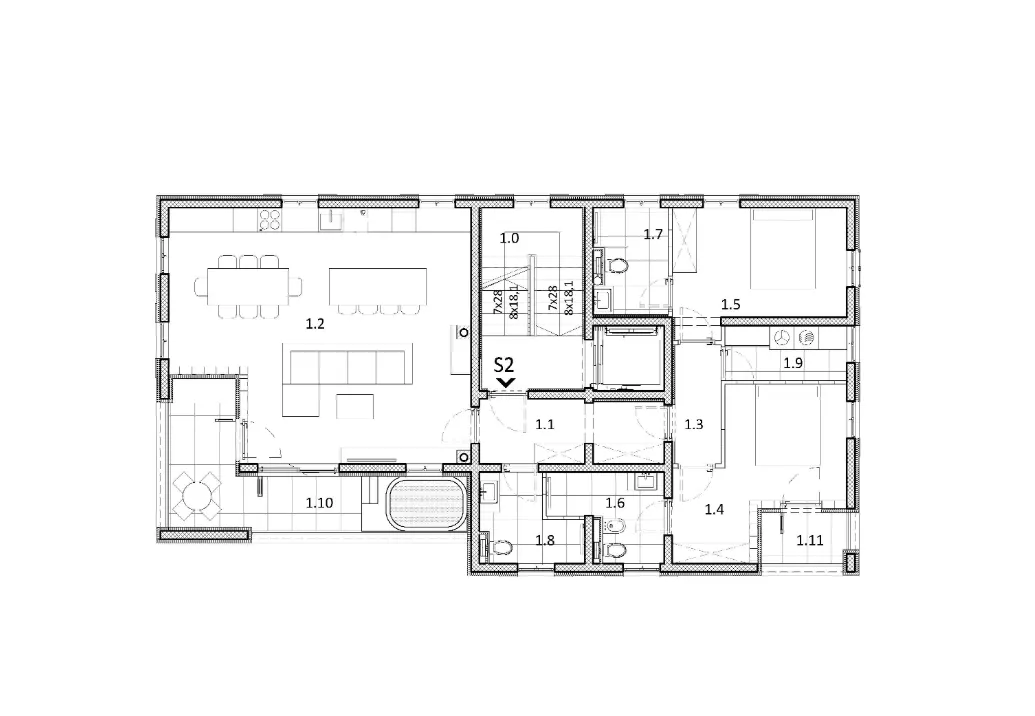 grad cres, centar, luksuzan trosoban stan 115 m² s pogledom na more, odlična lokacija - slika 14
