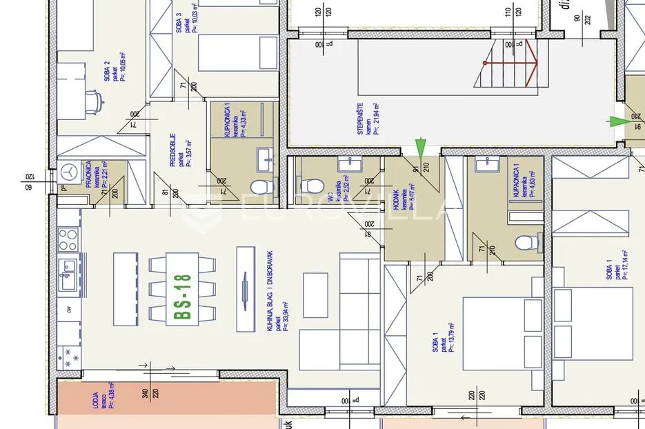 trogir,, seget, penthouse od 107 m² novogradnji s garažom i liftom - slika 15