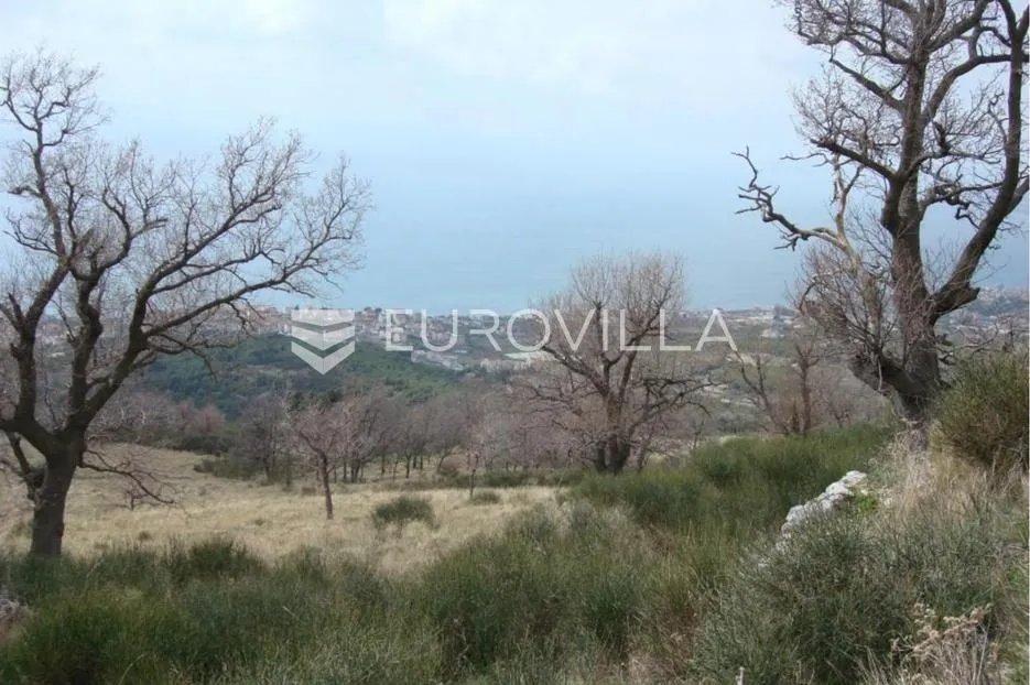 Podstrana, Gornja Podstrana, građevinsko zemljište s prekrasnim pogledom na more - Podstrana - Miljevac, Podstrana