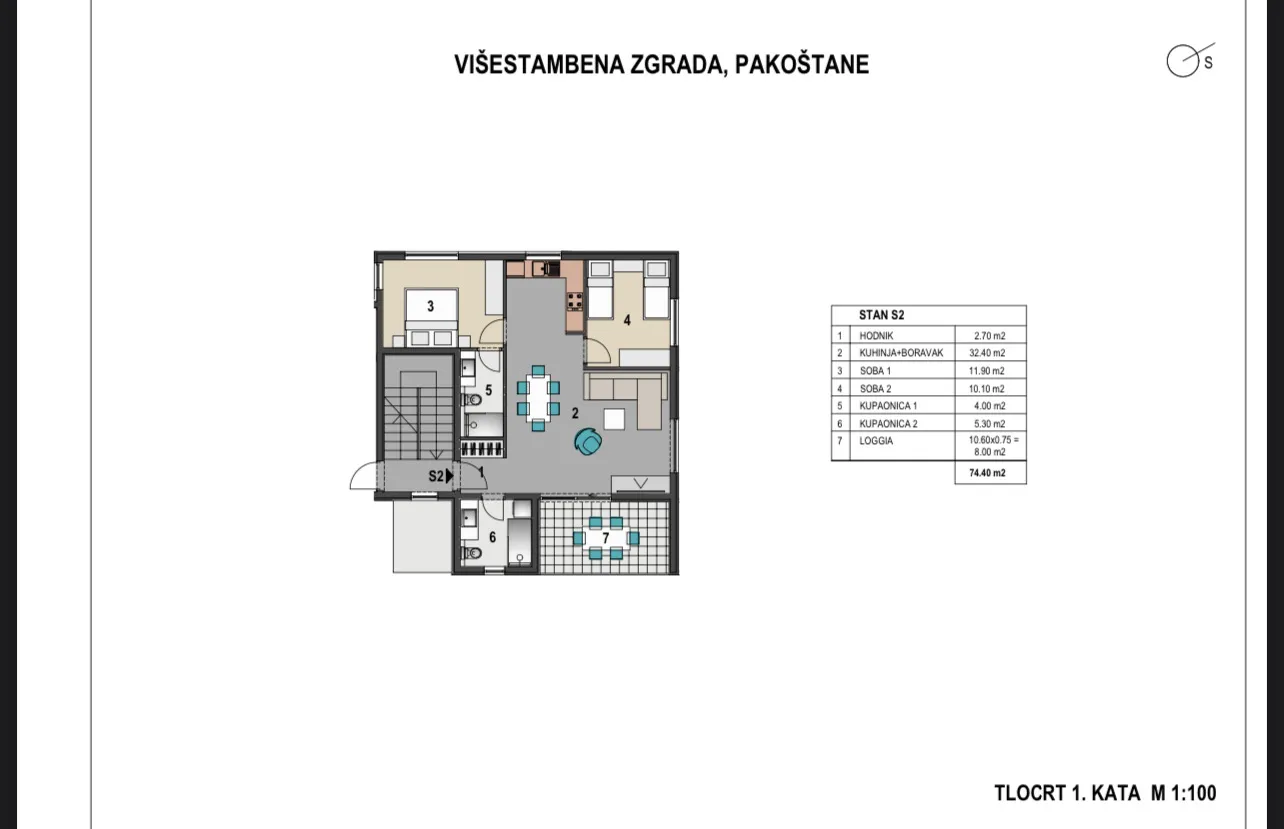 zadar, pakoštane, jednosoban stan s krovnom terasom na izvrsnoj lokaciji - slika 9