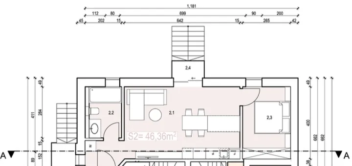 otok krk, malinska, odličan dvosoban stan 47 m², bazen, terasa i vrt - slika 7