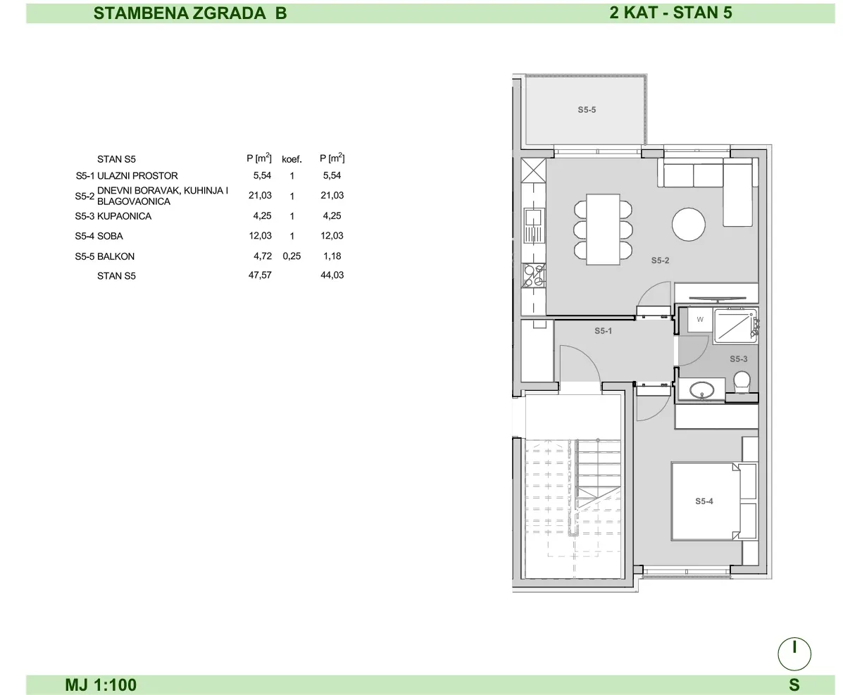 zagreb jarun moderan dvosoban stan u ekskluzivnom projektu 52 m² - slika 10