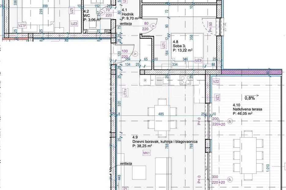 šibenik, tribunj, trosoban stan na 1. katu, 133,03 m² - slika 3
