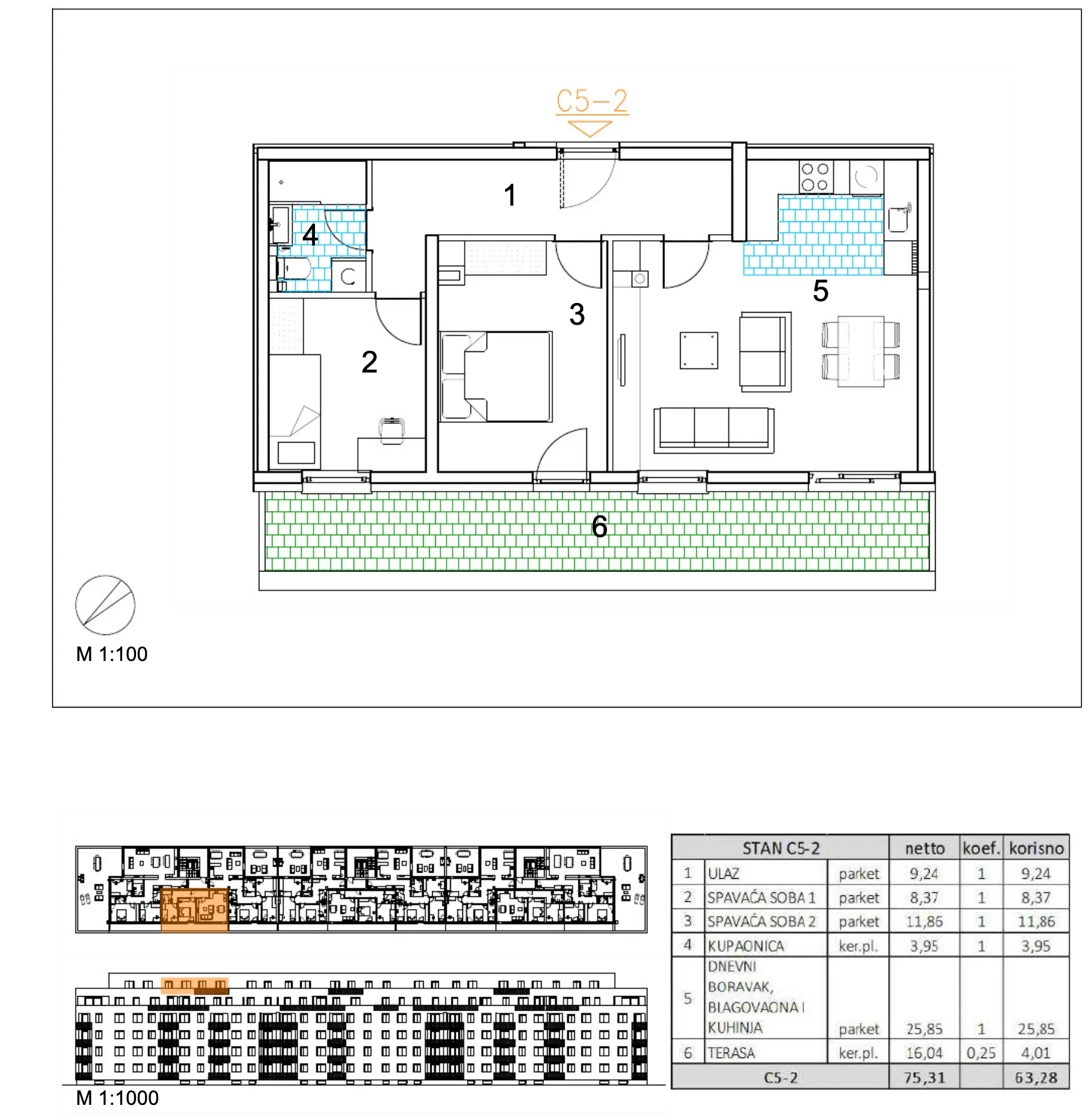 velika gorica, moderan trosoban stan u novogradnji, 63 m² - slika 6
