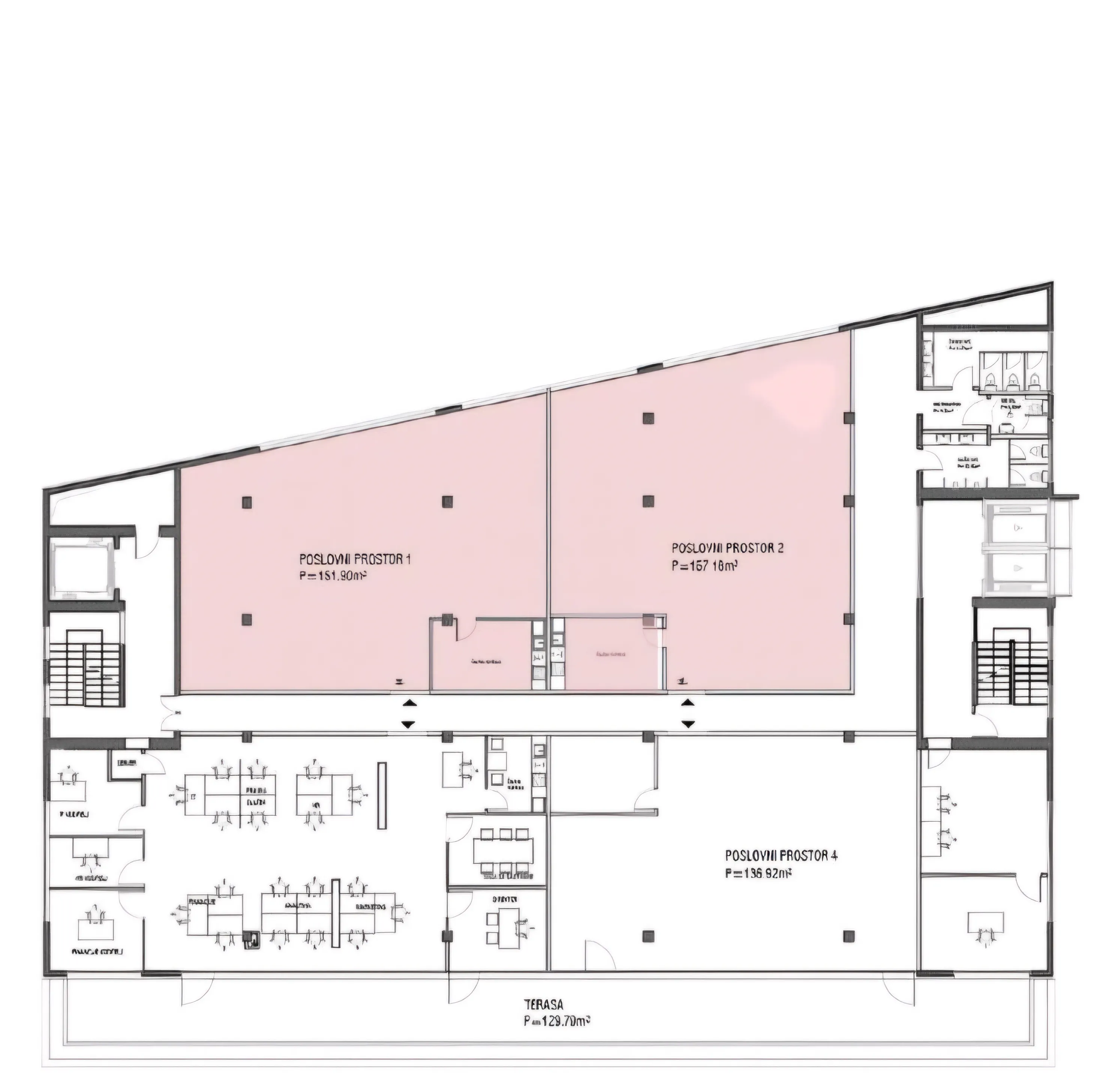 split, dračevac, nova zgrada – poslovni prostor 157 m² za najam - slika 10