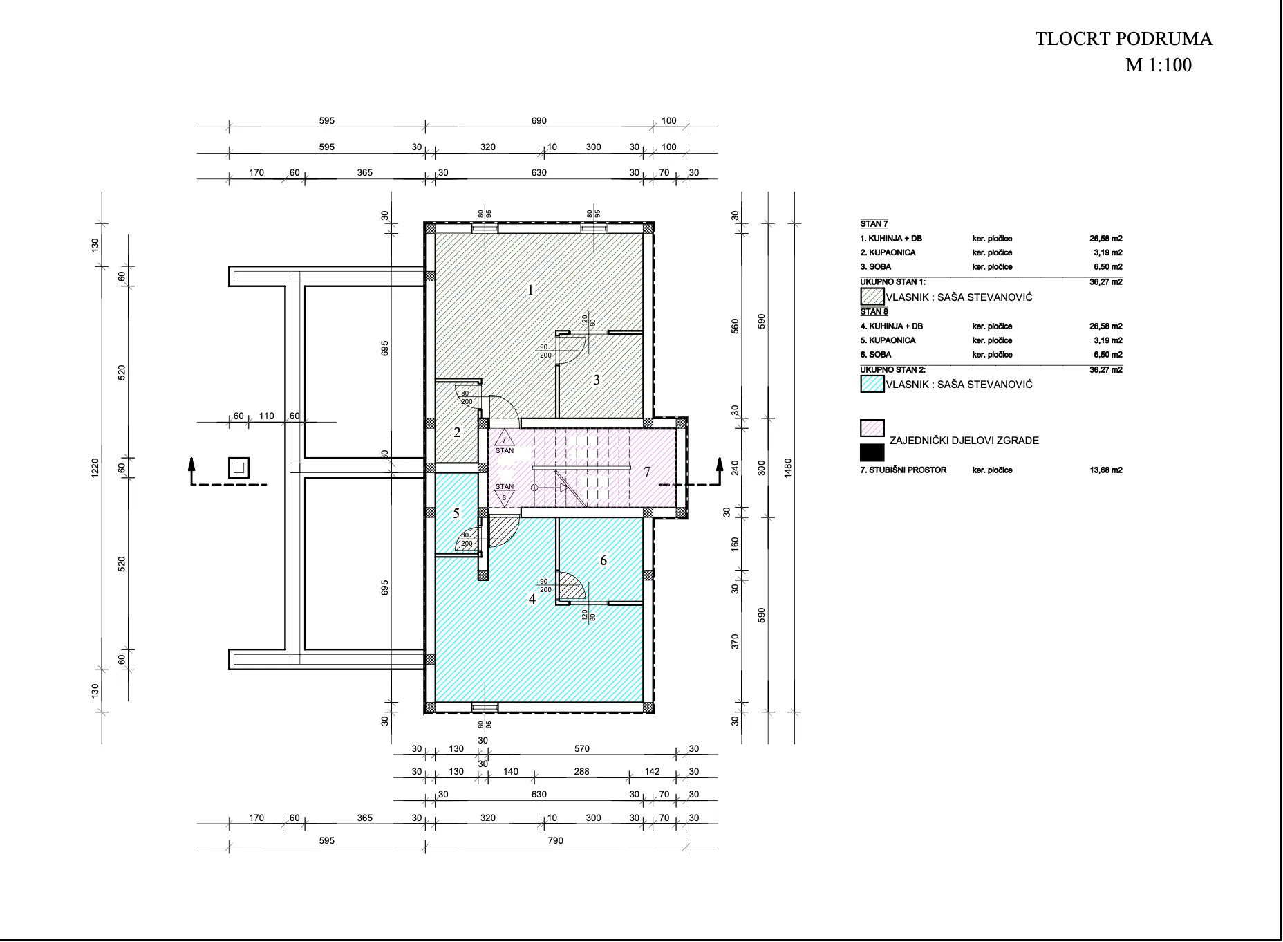 krk, malinska, kompletno namješten studio apartman površine 36.27 m², okućnica 77 m² - slika 11