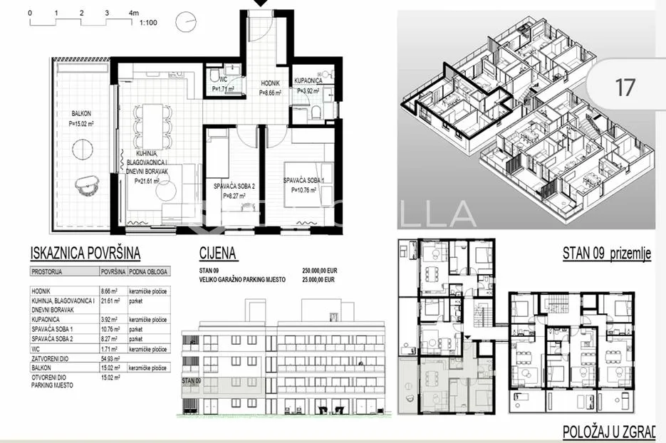 trogir, okrug gornji – apartman s9 na prvom katu neto korisne površine 62,40 m2 - slika 14