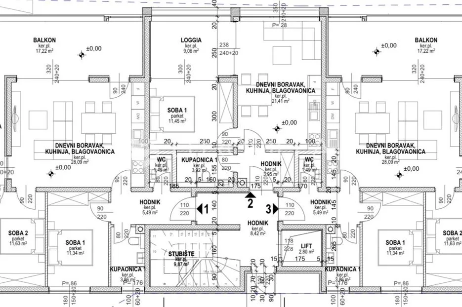 pag, povljana, jednosoban stan s pogledom na more, 52,72 m² - slika 10