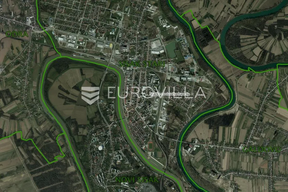 Sisak, Centar, građevinsko zemljište površine 888 m²