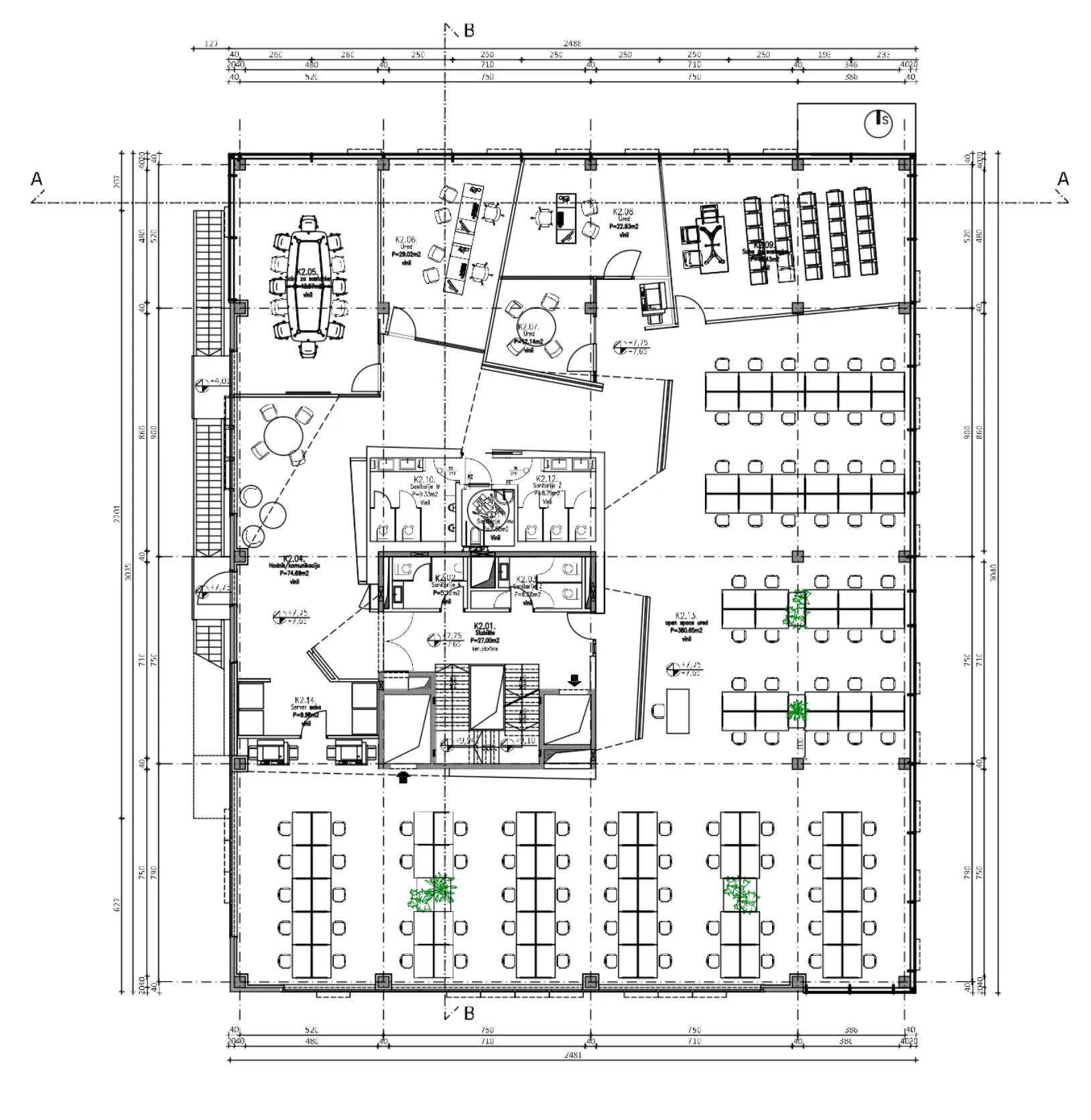 zagreb, avenija dubrovnik, novouređen poslovni prostor 683,66 m² - slika 8