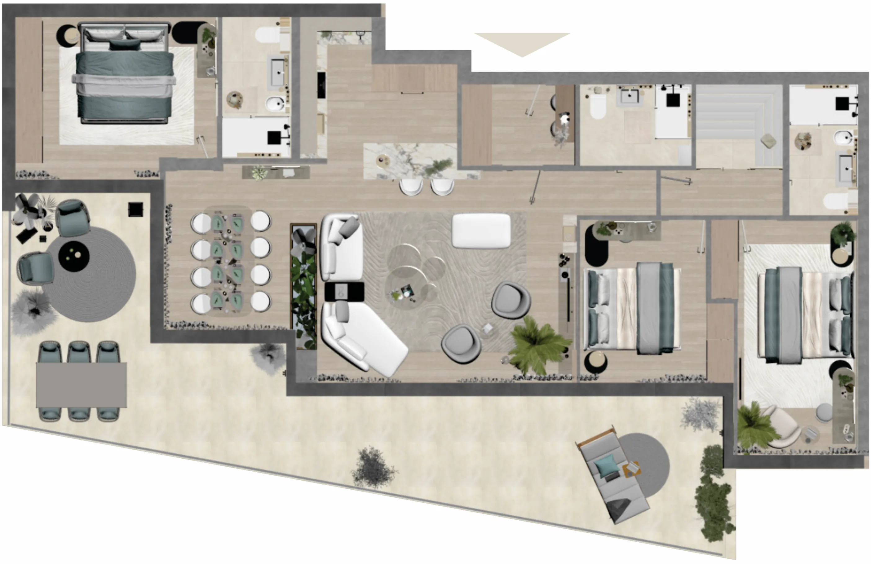 opatija, luksuzno opremljen četverosoban penthouse s pogledom na more nkp 163 m2 - slika 20