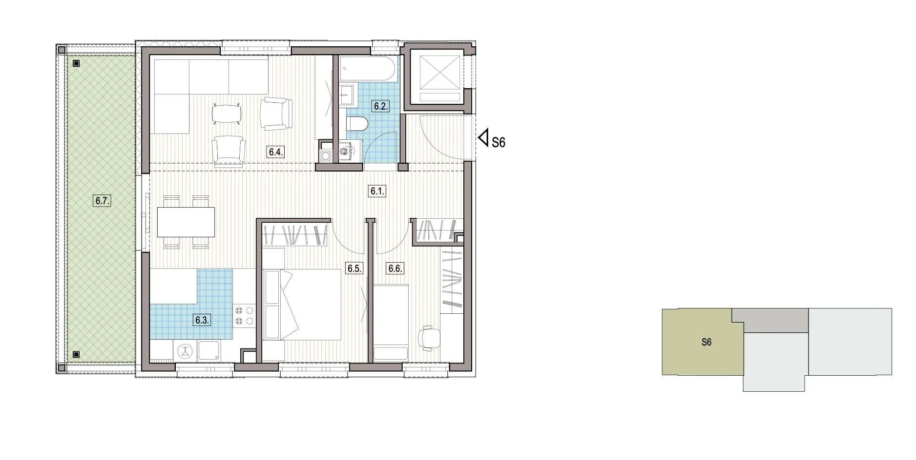 sesvete, kobiljak, luksuzna novogradnja, trosoban stan 67 m² - slika 4