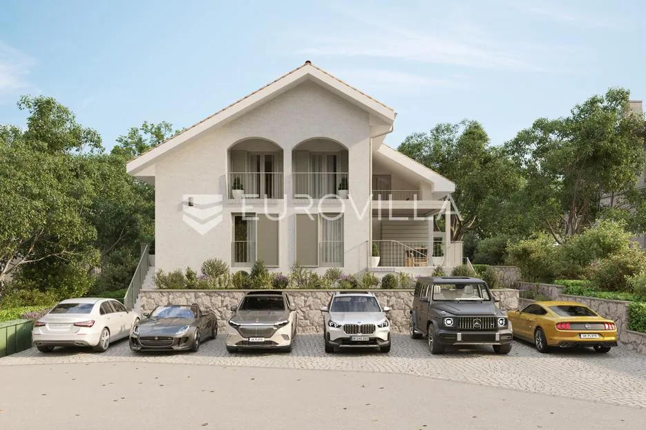 otok krk, malinska, odličan dvosoban stan 47 m², bazen, terasa i vrt - slika 4