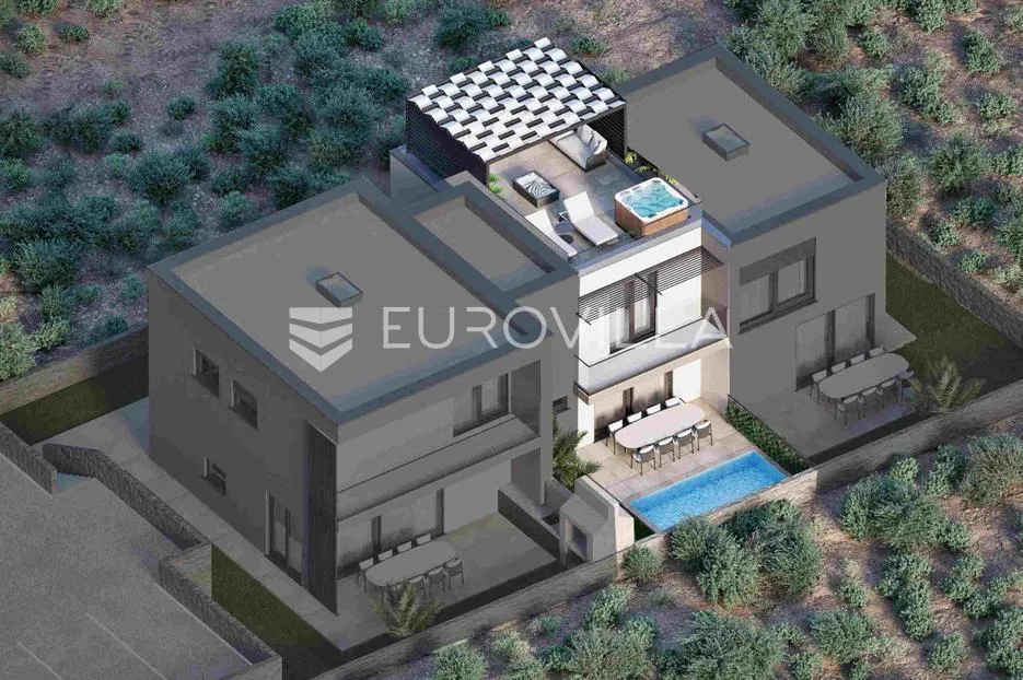 Vodice, moderna trojna kuća, 103 m²