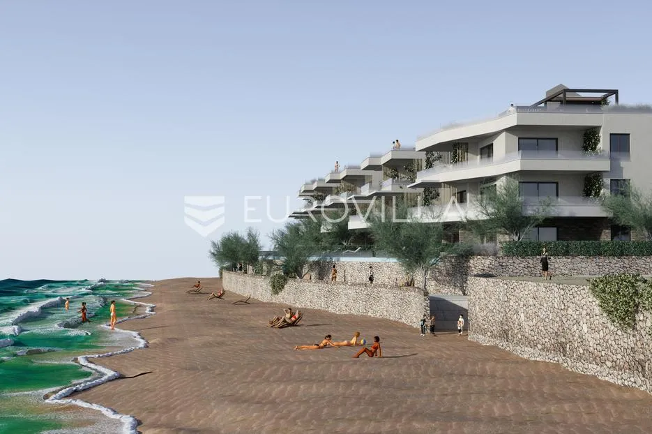 otok pag, plaža perilo, trosoban stan u luksuznoj novogradnji prvi red do mora - slika 3