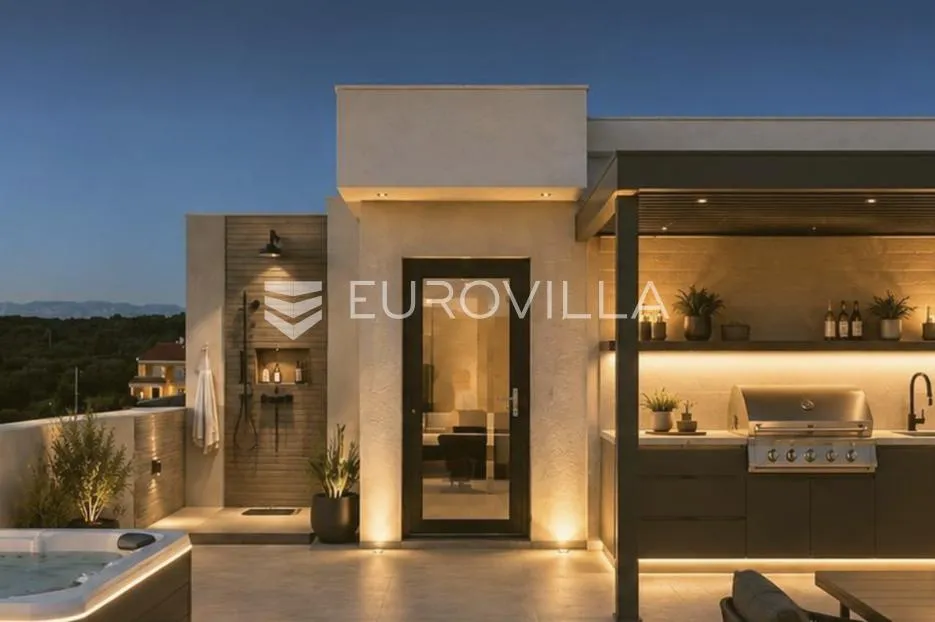 zadar, petrčane, penthouse s privatnom krovnom terasom i panoramskim pogledom na more, punta radman - slika 9