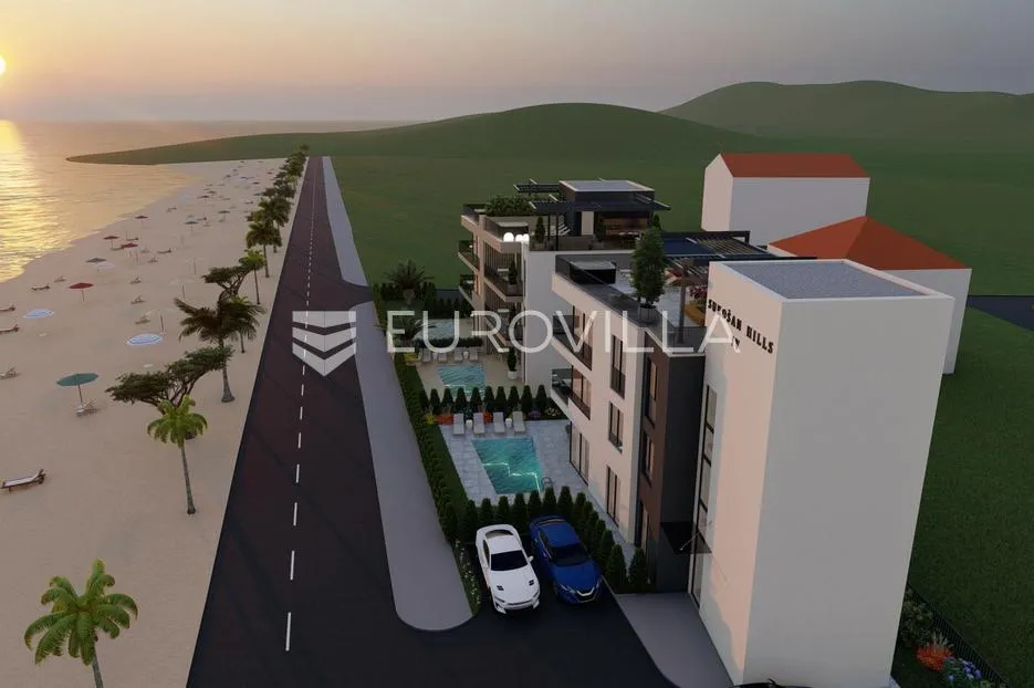 zadar, sukošan, penthouse s krovnom terasom, prvi red uz more, 132,32 m² - slika 3