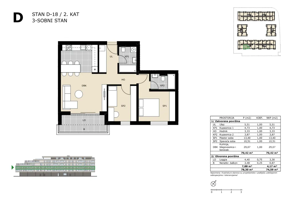 velika gorica, trosoban stan neto površine 74,59 m² novogradnja - slika 5