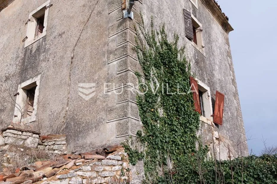 istra, puntera, kamena kuća za adaptaciju s predivnim pogledom na otok cres prilika - slika 4