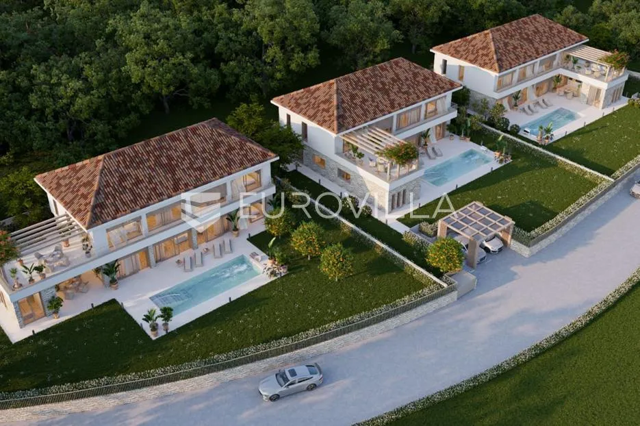istra, kaštelir, građevinsko zemljište s projektom i pogledom na more - slika 5
