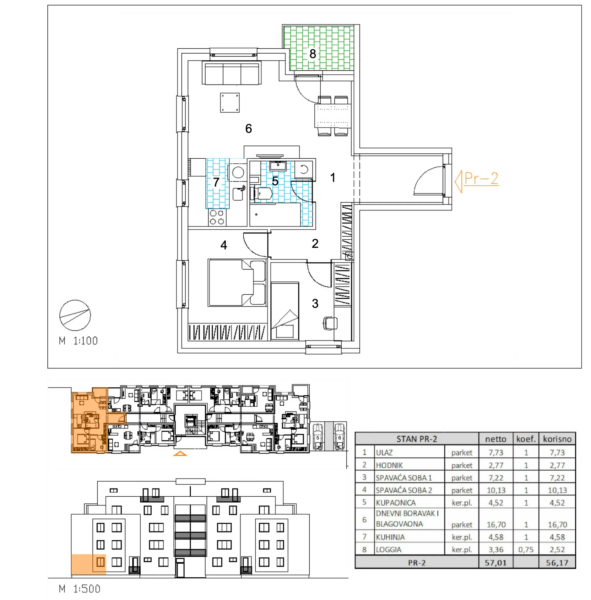 velika gorica, moderan trosoban stan u novogradnji, 56 m² - slika 2