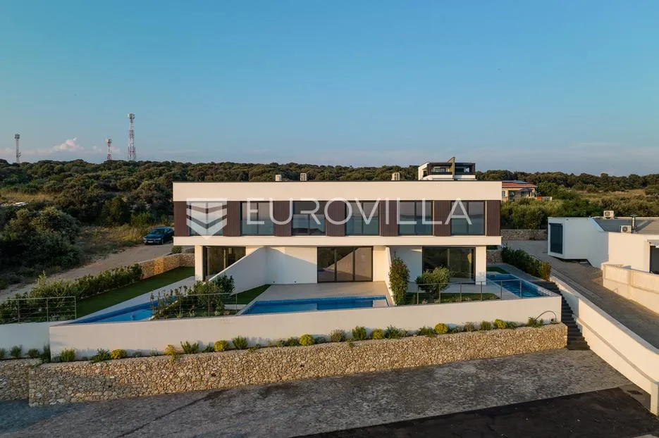 pag, mandre, luksuzno moderna vila 2, u nizu s bazenom i pogledom na more 130 m² - slika 13