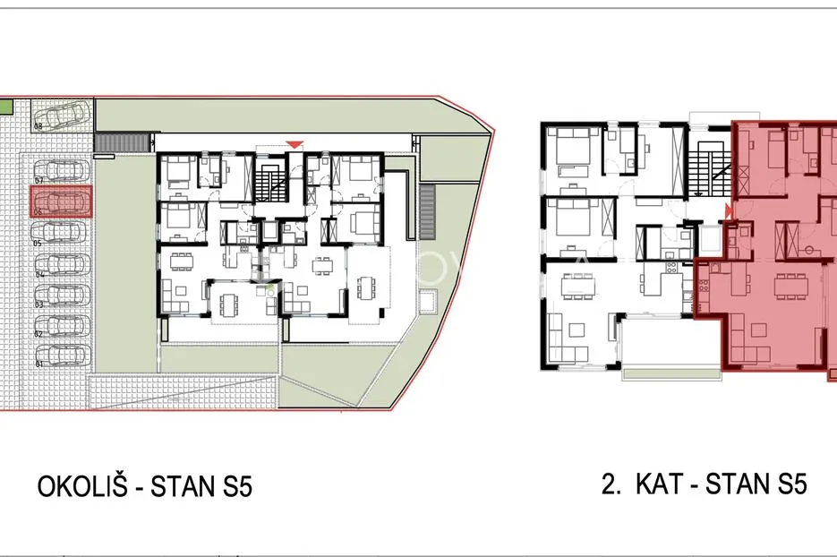 kaštel stari, luksuzan stan 102 m² zgrada s liftom, garažom i pogledom na more - slika 14