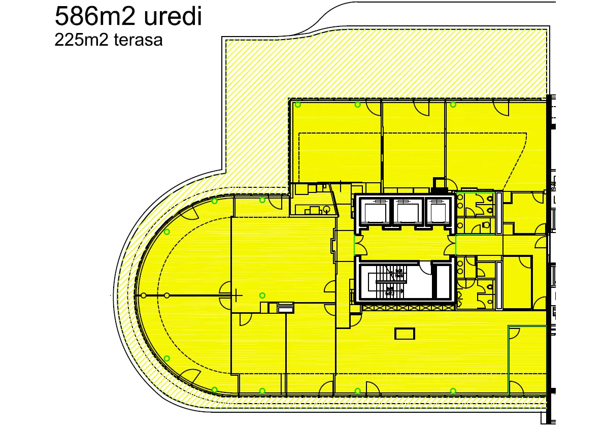 centar, poslovni prostor za zakup 586 m2 s terasom od 225 m2 u poslovnoj zgradi - slika 5