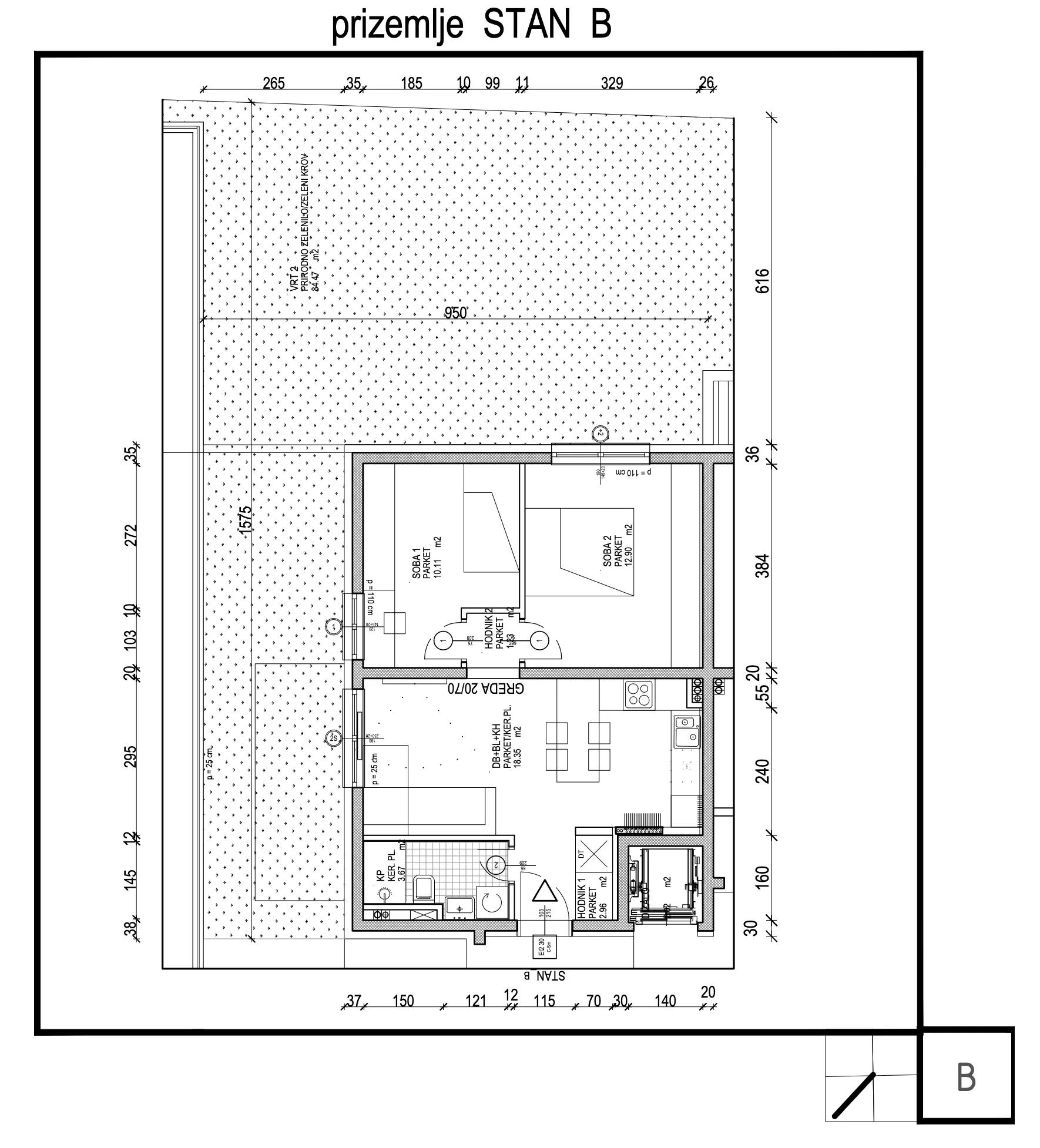 zagreb, botinec, atraktivan trosoban stan s vrtom moderne novogradnje 62 m² - slika 8