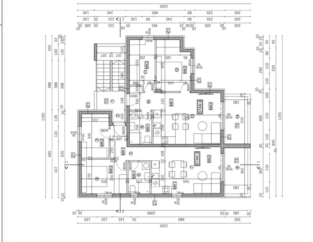 trogir, dvosoban stan na prvom katu neto korisne površine 53,23 m², s4 objekt a - slika 10