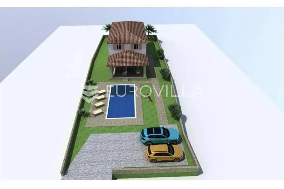 istra, barban - građevinsko zemljište s projektom, nkp 784 m2 - slika 1