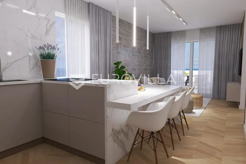 pag, mandre, trosoban stan 98 m² na prvom katu moderne zgrade s pogledom na more - slika 3