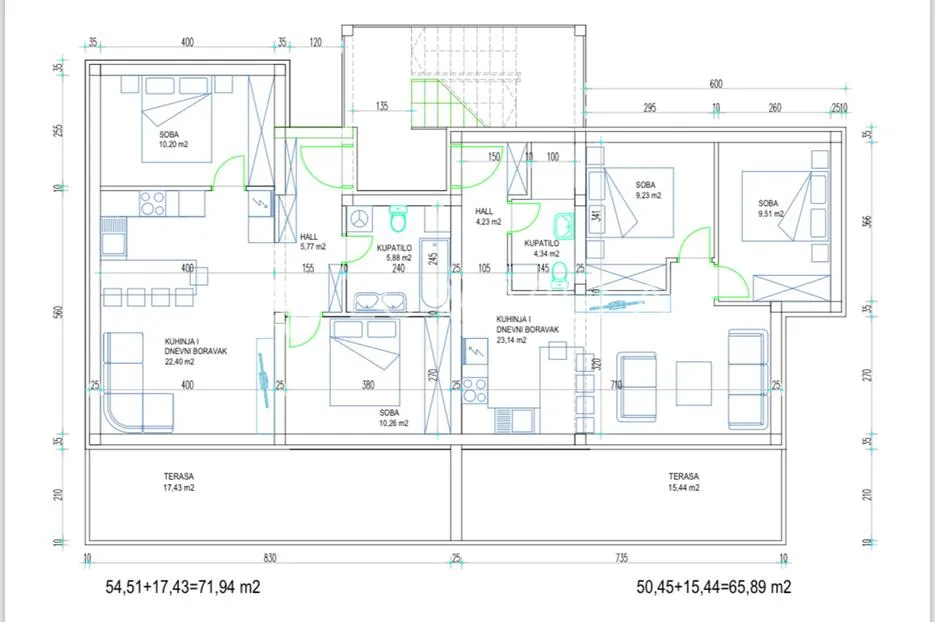 trogir, okrug gornji, penthaus na drugom katu površine od 65,89 m² s krovnom terasom - slika 8
