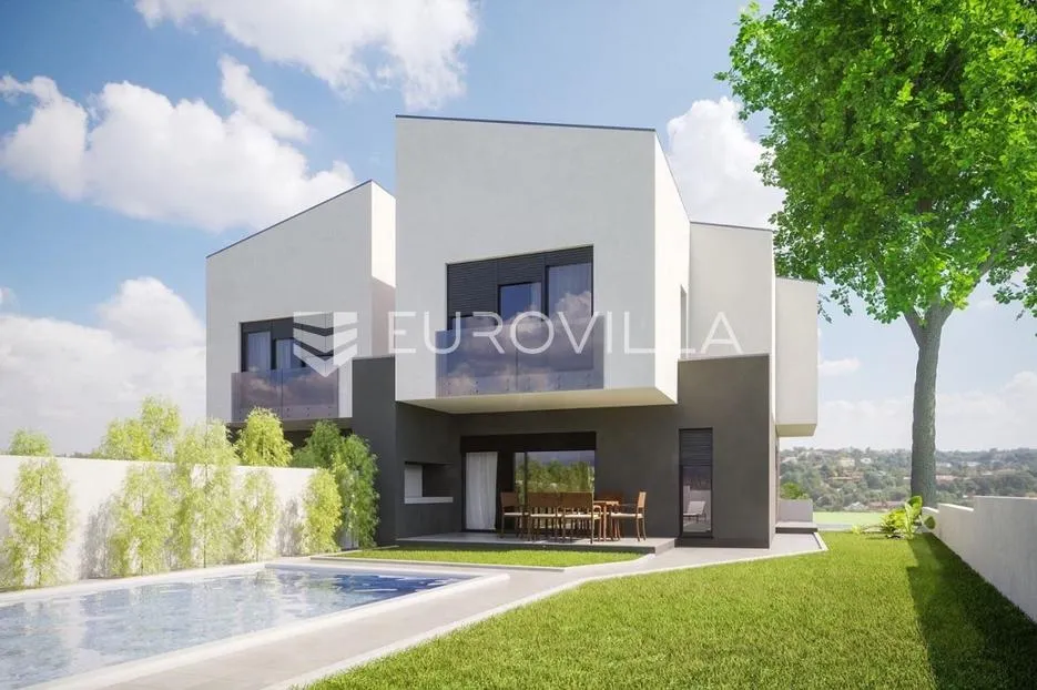 istra, kaštelir, građevinsko zemljište s pravomoćnom dozvolom za dvije kuće s bazenom - slika 2