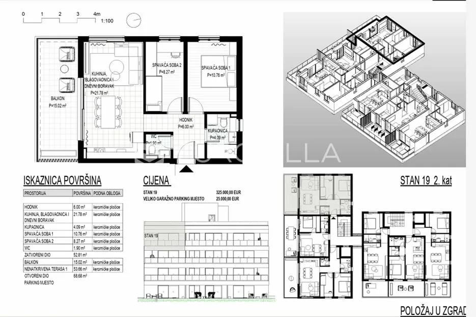 trogir, okrug gornji – apartman s19 na trećem katu neto korisne površine 73,7 m2 - slika 14