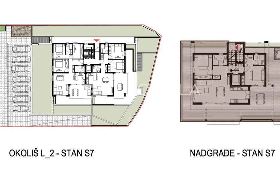 kaštel stari penthouse 102 m² s pogledom na more, garaža s ostavom direkno lift u stan - slika 14