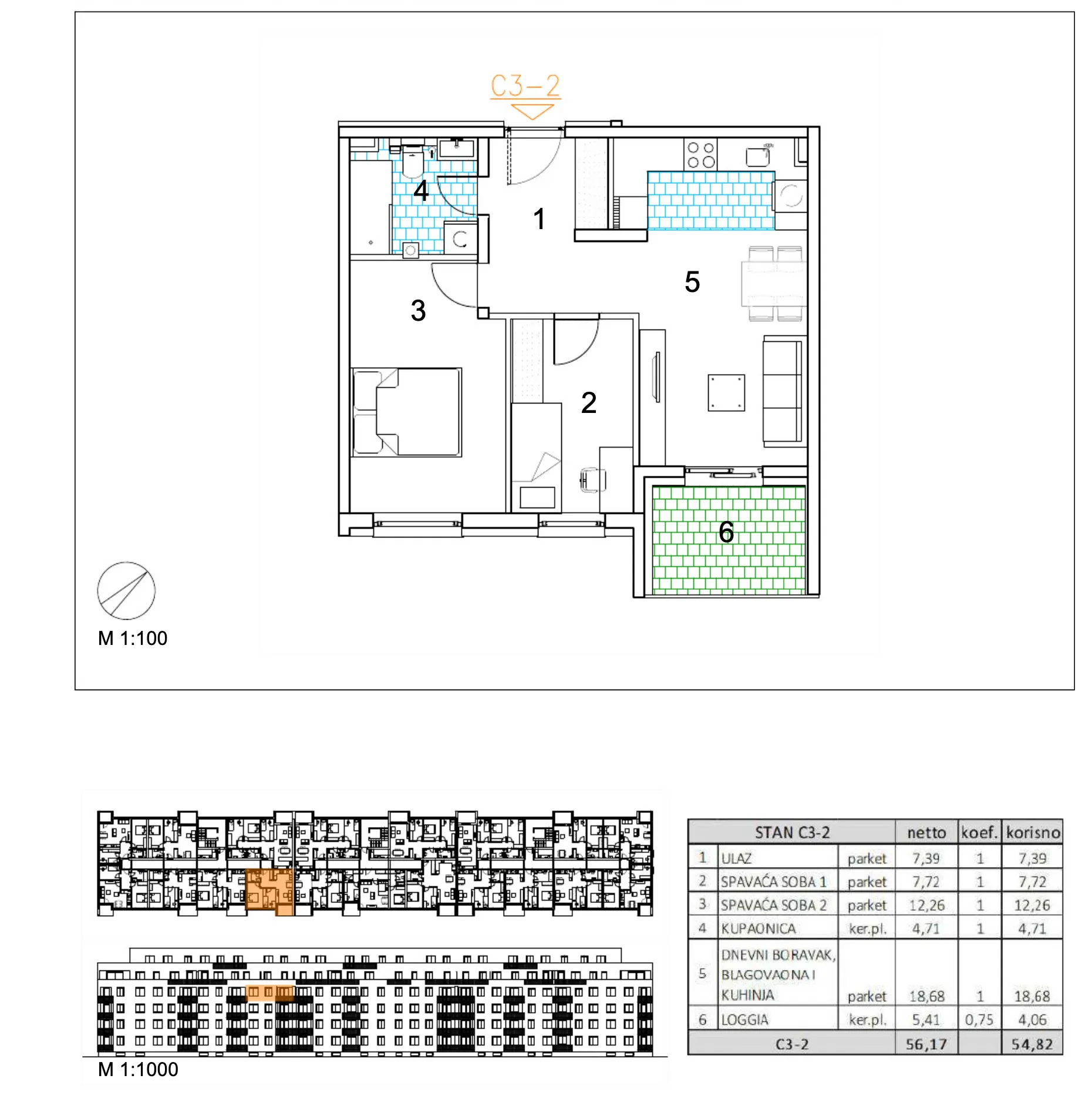 velika gorica, moderan trosoban stan u novogradnji, 55 m² - slika 6