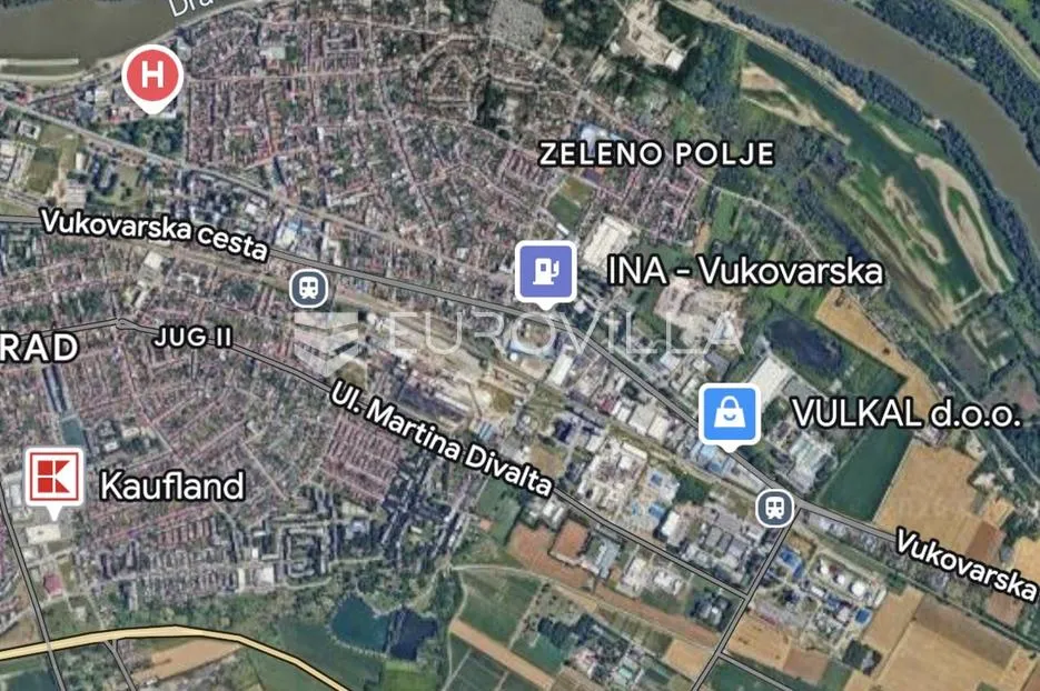 Osijek, Zeleno polje, na prodaju građevinsko zemljište površine 2250 m²