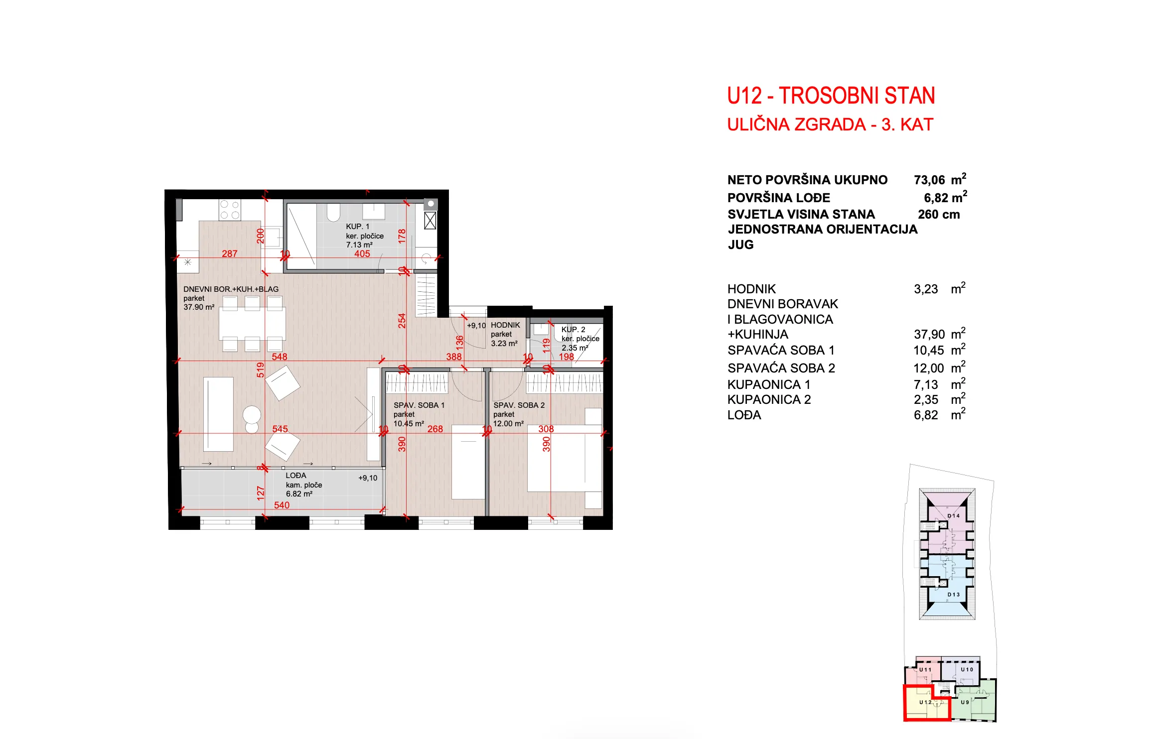 zagreb, maksimir, kvatrić, trosoban stan 78,17 m², novogradnja, garaža - slika 9